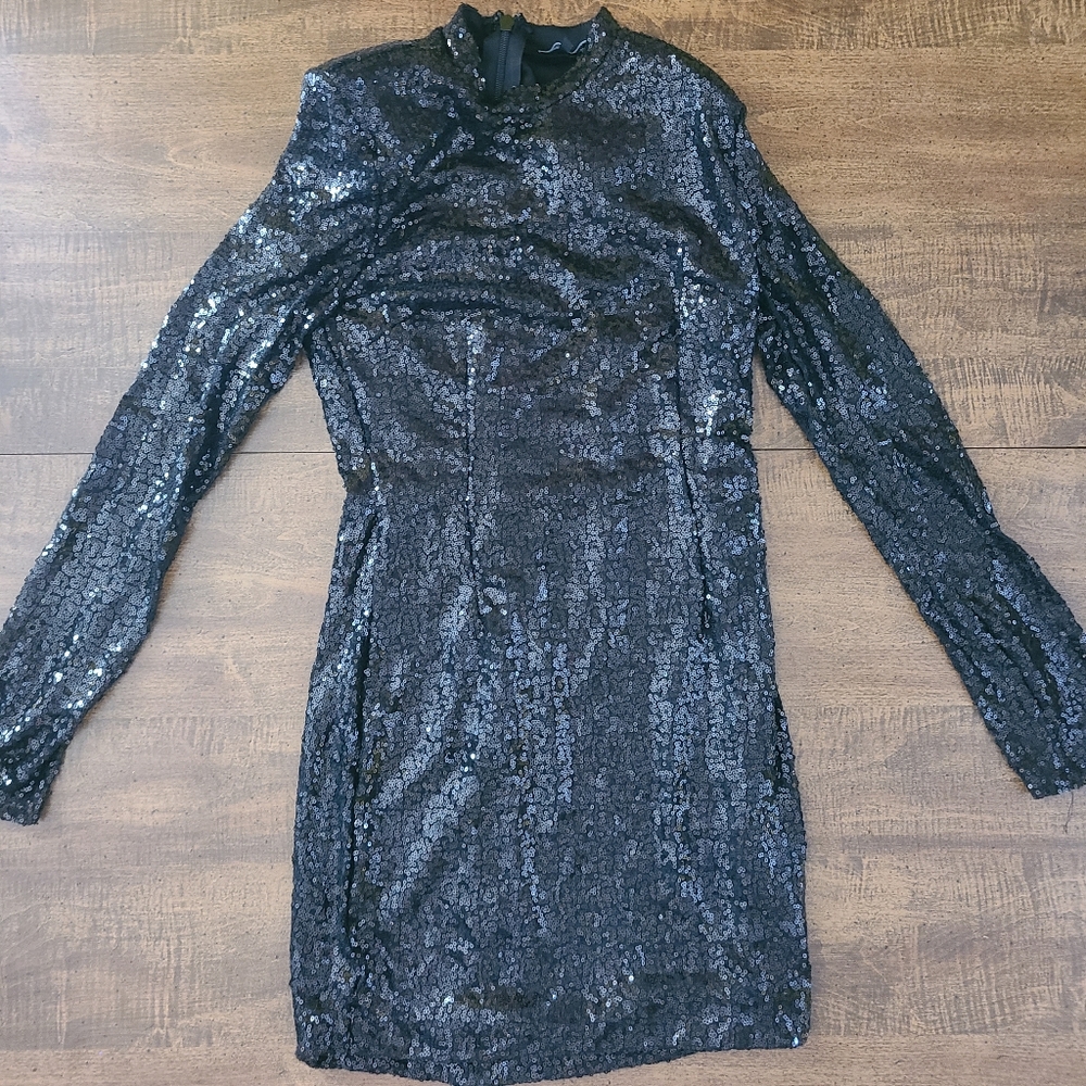 Black Sequin Dress